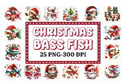 christmas bass fish Clipart, an Object Graphic by Pixxel_Studio (Thumbnail 4 of 4)