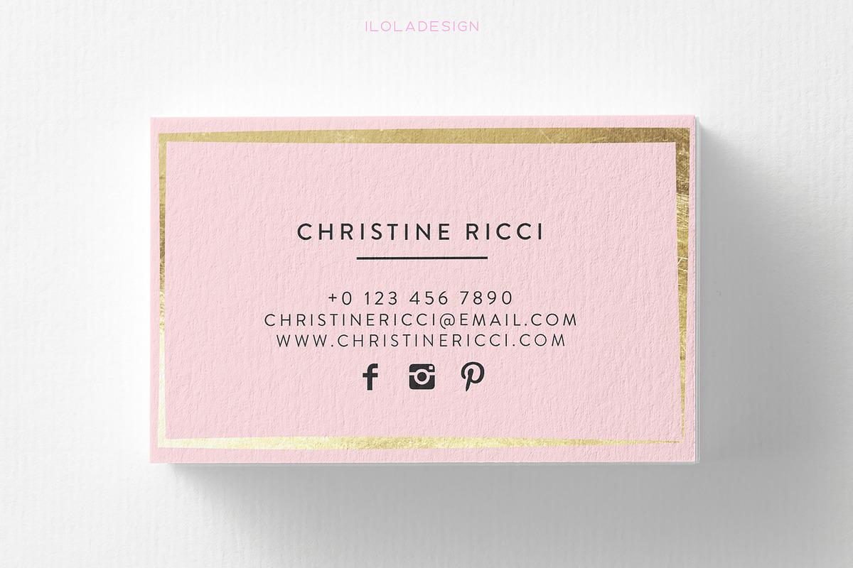 Modern Make Up Business Card, a Business Card Template by iloladesign (Photo 2 of 2)