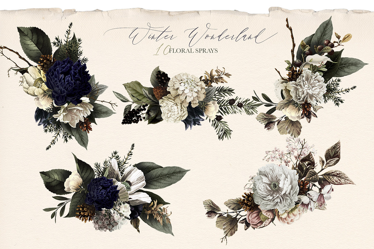 Winter Wonderland Floral Bouquets, an Illustration by Eclectic Anthology (Photo 8 of 10)