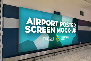 Airport Poster Screen Mock-Ups 10 V1