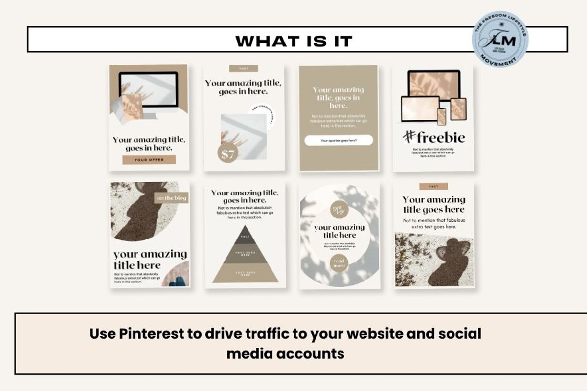 100 Pins - Neutral Aesthetic, a Social Media Template by Freedom Business Shop (Photo 3 of 9)
