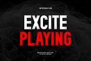 Excite Playing Font, a Sans Serif Font by albert_kalingga (Thumbnail 1 of 6)