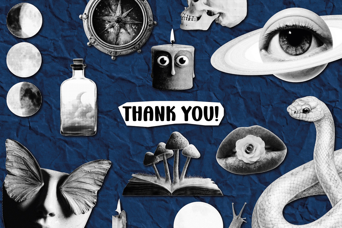 Halftone Collage Elements: Oddities, an Object Graphic by Le.nart (Photo 8 of 8)