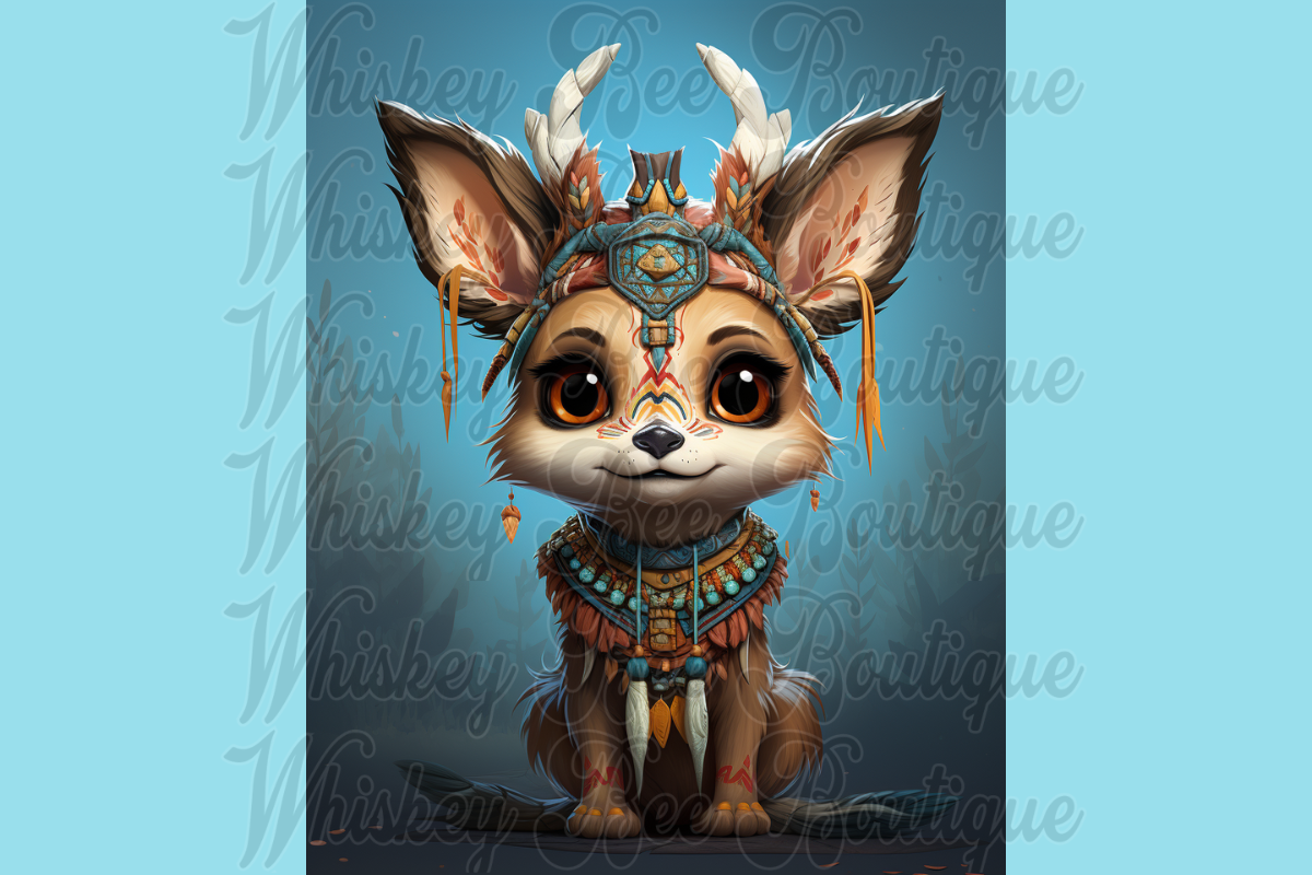 Cute Cartoon Shaman Animals, a Wallpaper Graphic by Whiskey Bee Boutique (Photo 15 of 21)