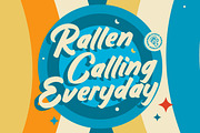 Rallen - Retro Script Font, a Script Font by Rasiorise Studio (Thumbnail 7 of 8)
