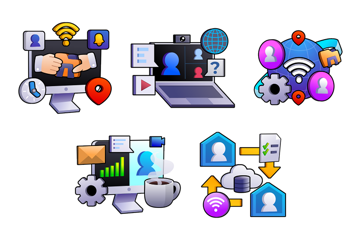 Work From Home Illustration, an Object Illustration by SLAB! Design (Photo 2 of 2)