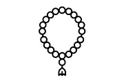 Islamic prayer beads tasbih icon, an Outline Icon by Nurlan's shop (Thumbnail 1 of 3)