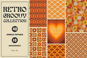 70s Seamless Patterns Collection