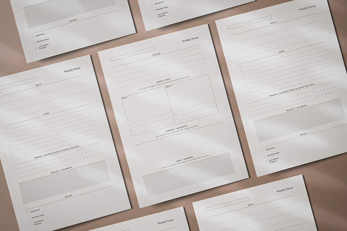 Weekly Focus Planner, a Stationery Template by PickMimi (Photo 3 of 4)