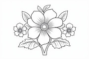 Botanical Line Art Coloring Sheets, an Illustration by balal (Thumbnail 5 of 9)