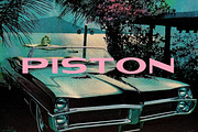 PISTON — Retro / Modern Display Font, a Sans Serif Font by Mikey Weeks (Thumbnail 1 of 8)