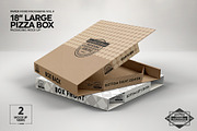 Large 18 Pizza Box Packaging Mockup, a Packaging Mockup by INCDesign (Thumbnail 5 of 7)