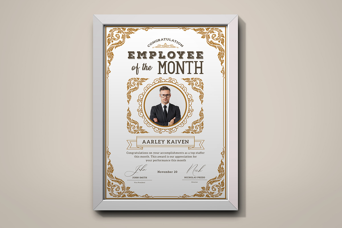Gold Employee of the Month, a Stationery Template by Aarley Kaiven (Photo 1 of 2)