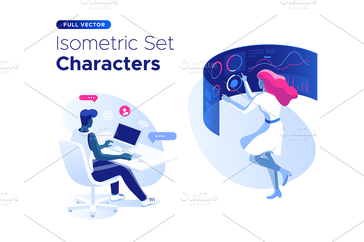 Isometric illustration kit - People, a Templates & Theme by Formfrom (Photo 30 of 34)
