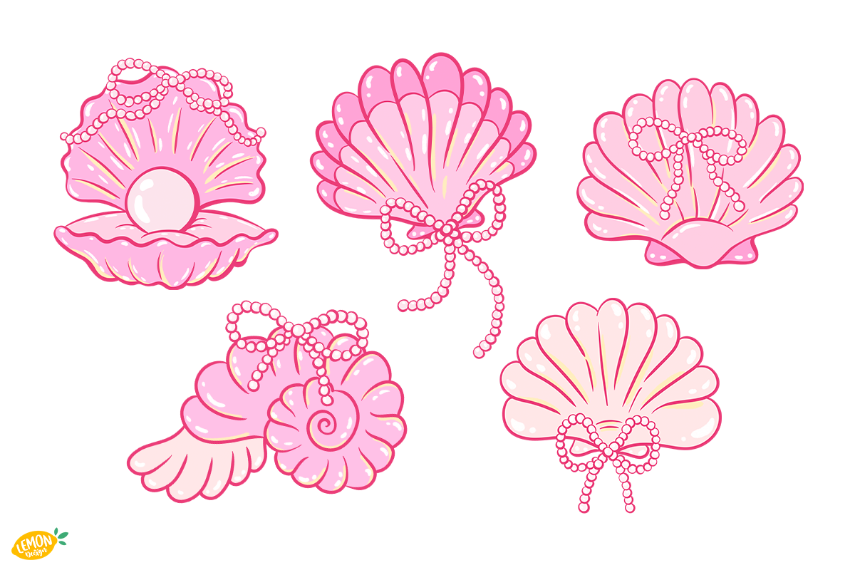 Pearl Bow Seashell PNG Clipart, an Animal Illustration by LemonDesign (Photo 3 of 3)
