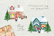 Watercolor Christmas bundle, an Illustration by JuliaBadeeva (Thumbnail 3 of 29)