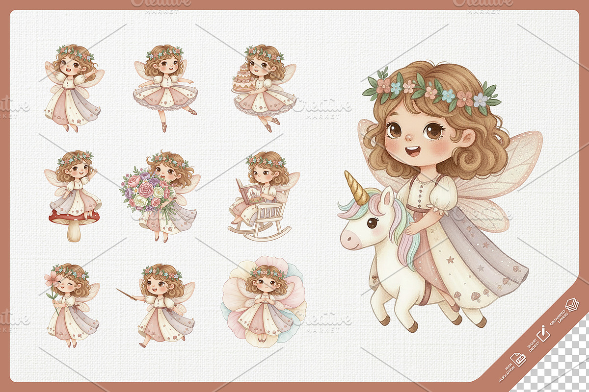 Lovely Fairy Girl Cute Cartoon Art, a Person Illustration by Gohsantosa (Photo 3 of 4)