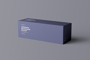 Horizontal Package Box Mockup