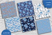 Clipart with blue peonies flowers, a Decorative Illustration by EshaStudio (Thumbnail 5 of 7)