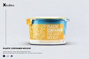Plastic Container for Dairy Mockup, a Packaging Mockup by Xtrahive (Thumbnail 1 of 2)