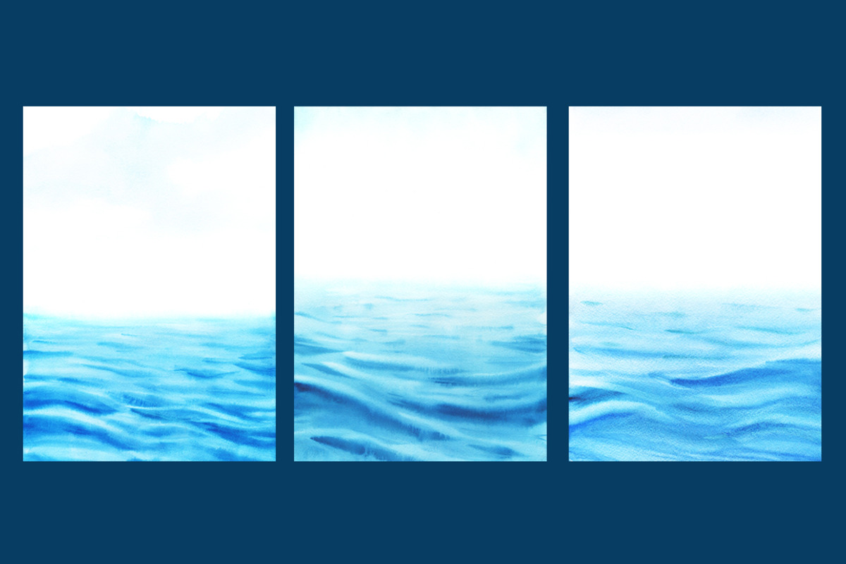Watercolor Sea Textures, a Texture Graphic by Imaginasty (Photo 2 of 4)