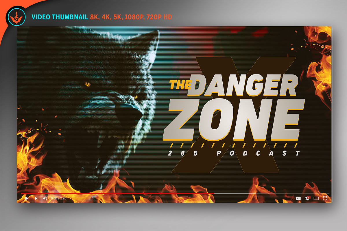 Danger Zone YouTube Video Thumbnail, a Social Media Template by SeraphimChris (Photo 1 of 3)