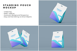 Standing Pouch Mockup Template