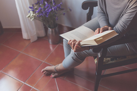Book and flowers