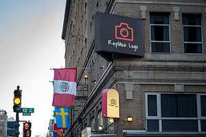 Hotel and Restaurant Sign Mockup