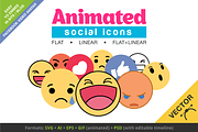 Animated Social Icons +Video Avatars, an Outline Icon by Sentavio (Thumbnail 2 of 5)