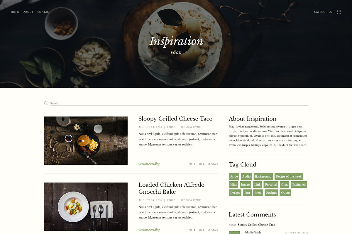Inspiration — Lifestyle Blog PSD, a Templates & Theme by ScienteCraft (Photo 10 of 47)