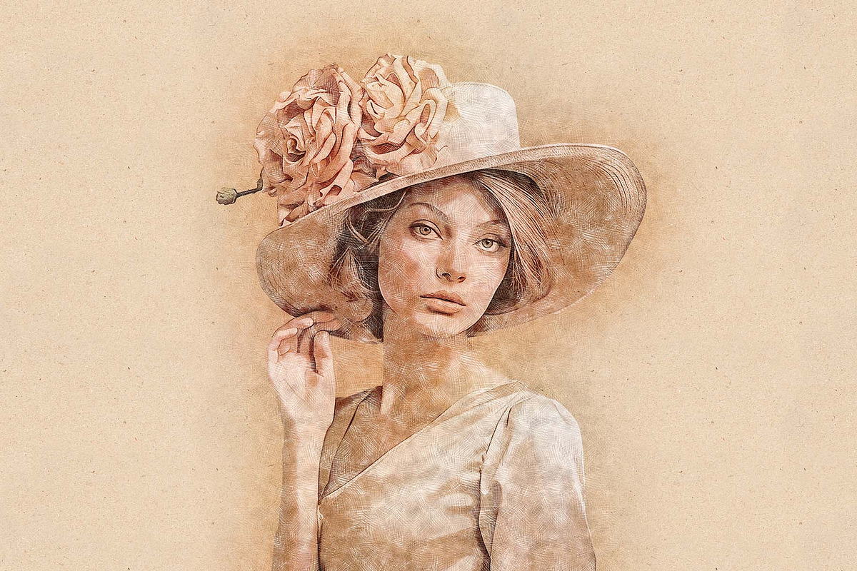 Fine Art Sketch Drawing Action, an Action Add-On by Photoshop Action (Photo 10 of 10)