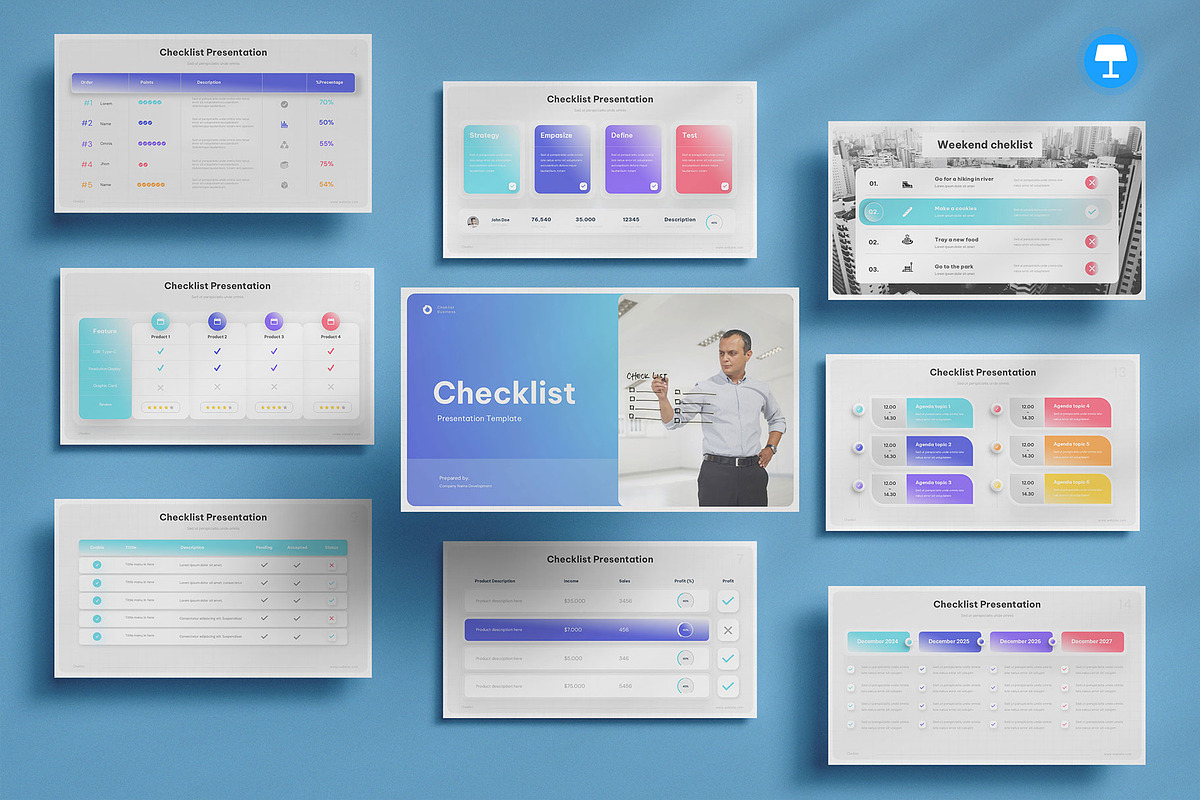 Checklist Keynote Presentation, a Presentation Template by Pixslides (Photo 1 of 4)