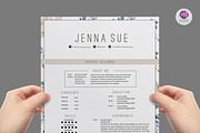 Floral 1 page resume, a Resume Template by Chic templates (Thumbnail 4 of 4)