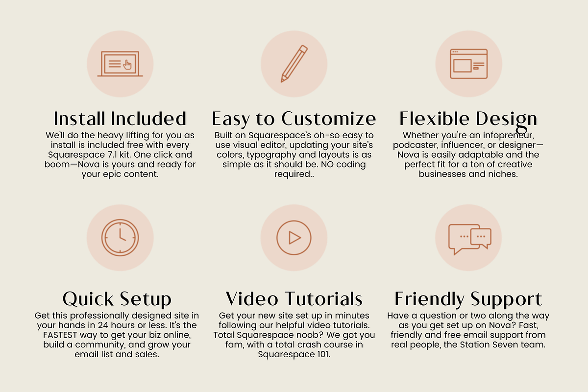 Squarespace 7.1 Template - Nova, a Websites & App Template by Station Seven (Photo 2 of 4)