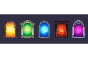 Magic portals. Fantasy game, stone, an Object Illustration by YummyBuum