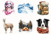 Winter Adventure Clipart, an Illustration by OK Design (Thumbnail 2 of 5)