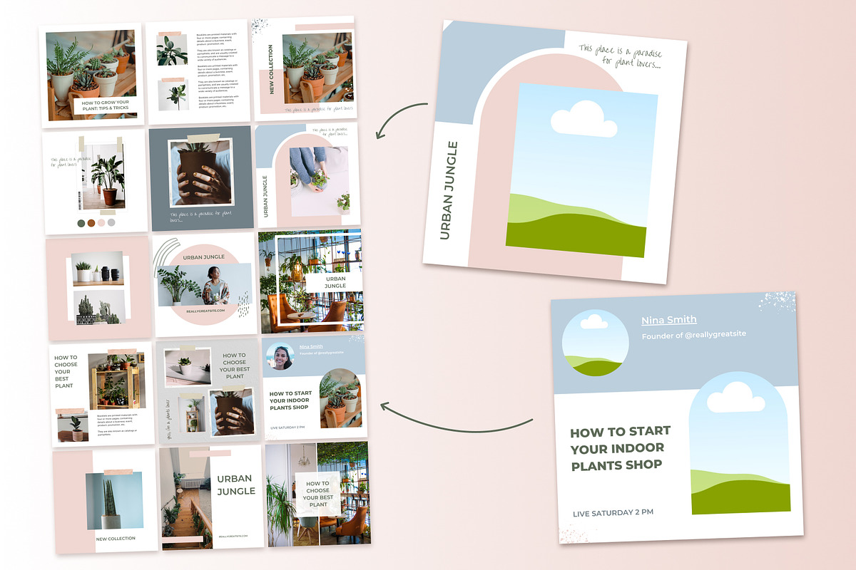 Minimalist Instagram CANVA templates, a Social Media Template by helgascandinavus (Photo 2 of 3)