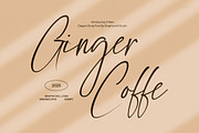 Ginger Coffe Signature Font, a Script Font by Graphicxell (Thumbnail 1 of 8)