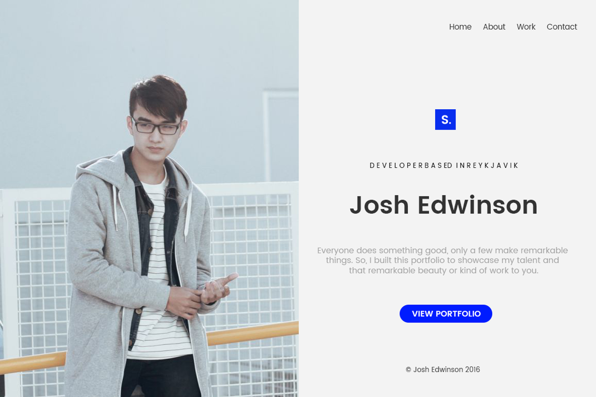 Person Split Portfolio Template, a HTML Template by iothemes