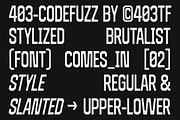 403 Code Fuzz, a Sans Serif Font by 403 Type Foundry (Thumbnail 3 of 18)