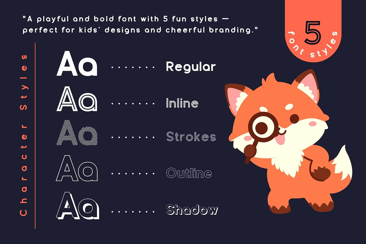 Fox Riding : 5 Font Styles, a Sans Serif Font by Fox7 By Rattana (Photo 2 of 14)