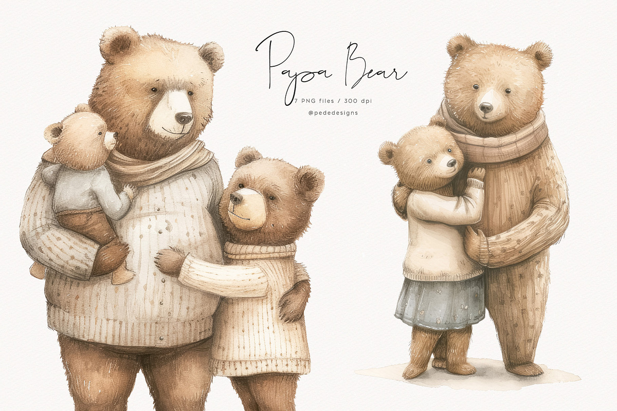 Papa Bear, an Animal Illustration by PeDe Designs (Photo 1 of 9)