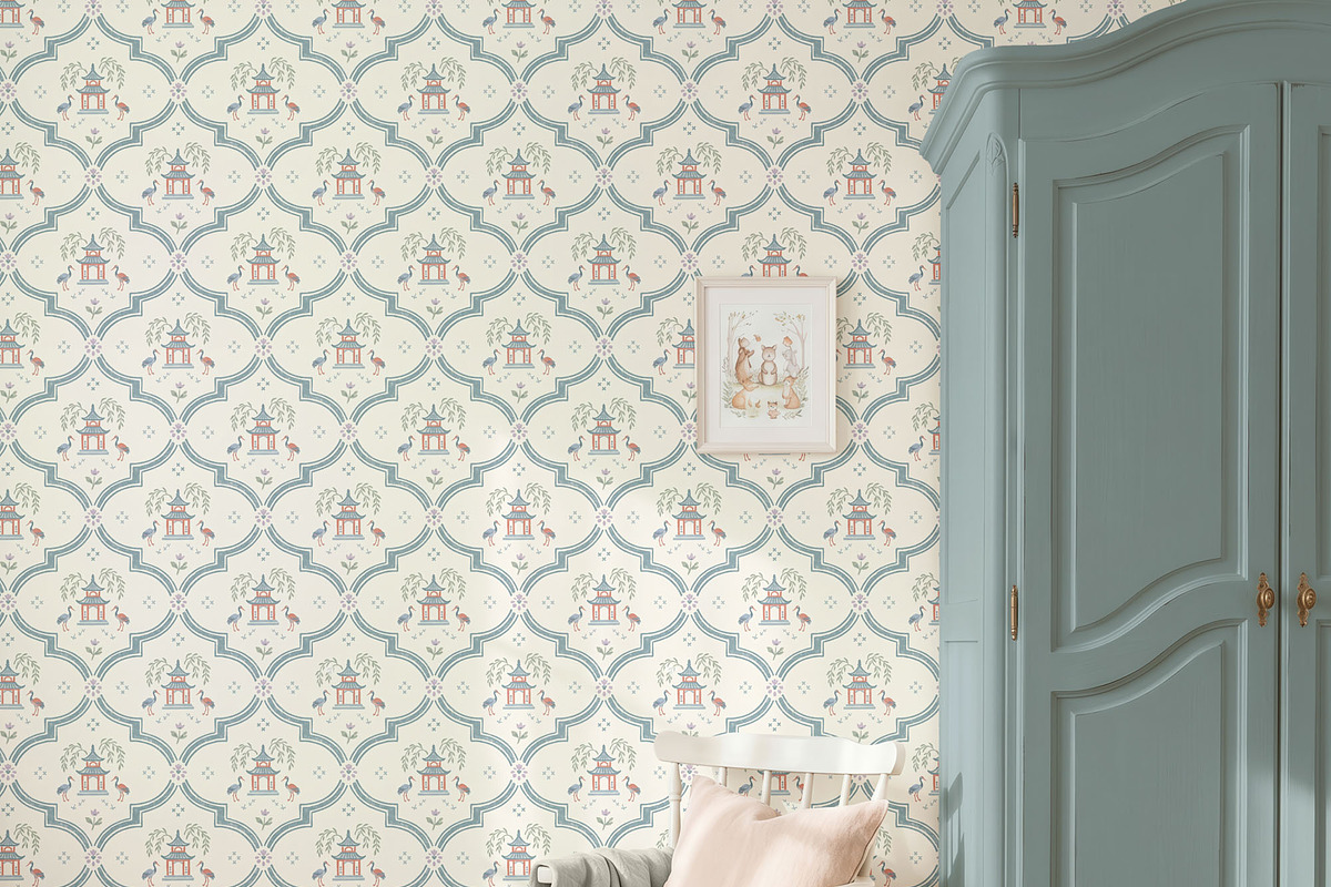 Vintage Nursery Wallpaper Mockup PSD, a Household Mockup by 1001 mockups (Photo 14 of 14)