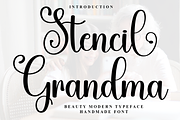 Stencil Grandma, a Handwritten Font by FreshTypeINK (Thumbnail 1 of 8)