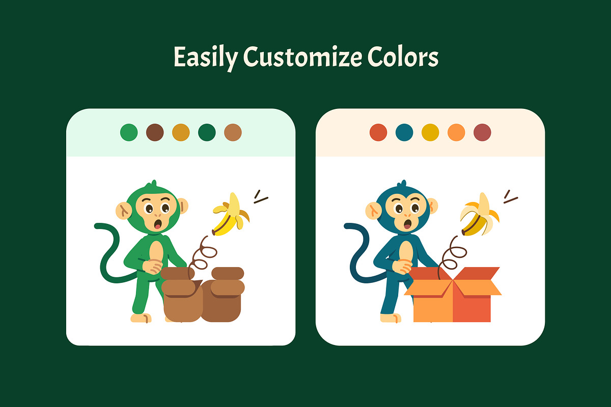 100 Cute Monkey Vector Icons, an Emoji Icon by Creative Stall (Photo 6 of 11)