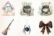 Vintage Creepy Halloween Clipart, an Illustration by Libby Wishes (Thumbnail 5 of 7)