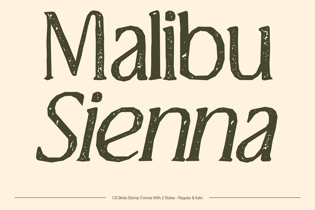 CS Brela Stamp, a Serif Font by Craft Supply Co. (Photo 3 of 8)