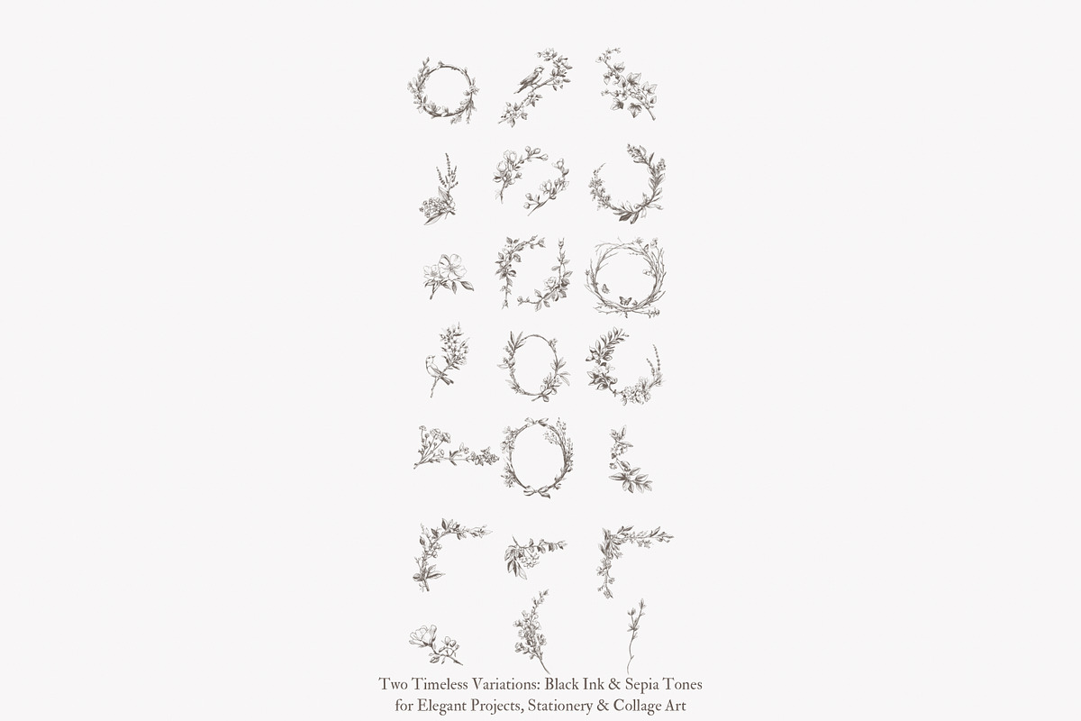 vintage clipart victorian sketch set, a Decorative Illustration by Patishop Art (Photo 9 of 10)