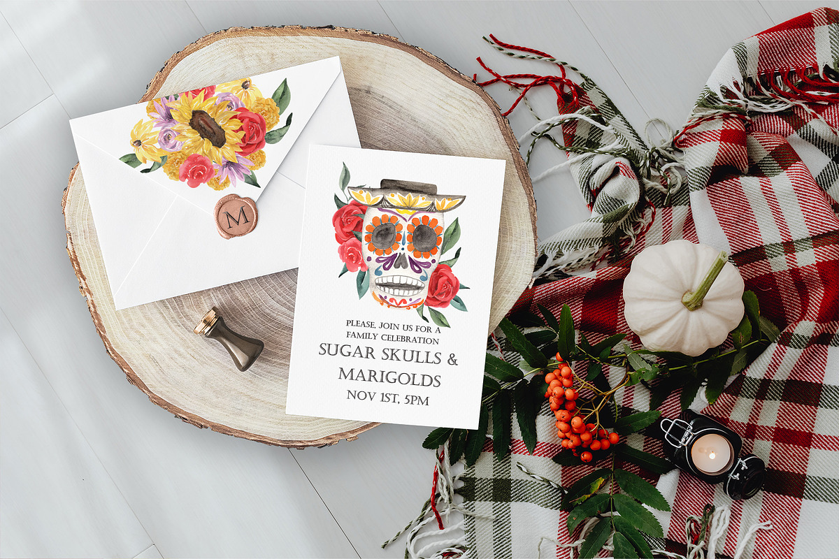 Dia de los Muertos Sugar Skulls, a Decorative Illustration by Catch the Dream Art (Photo 7 of 11)